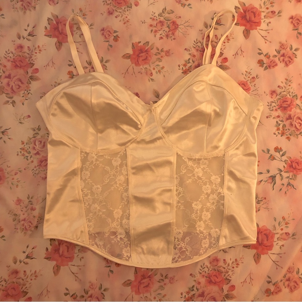 H&M Silk & Lace Corset Camisole